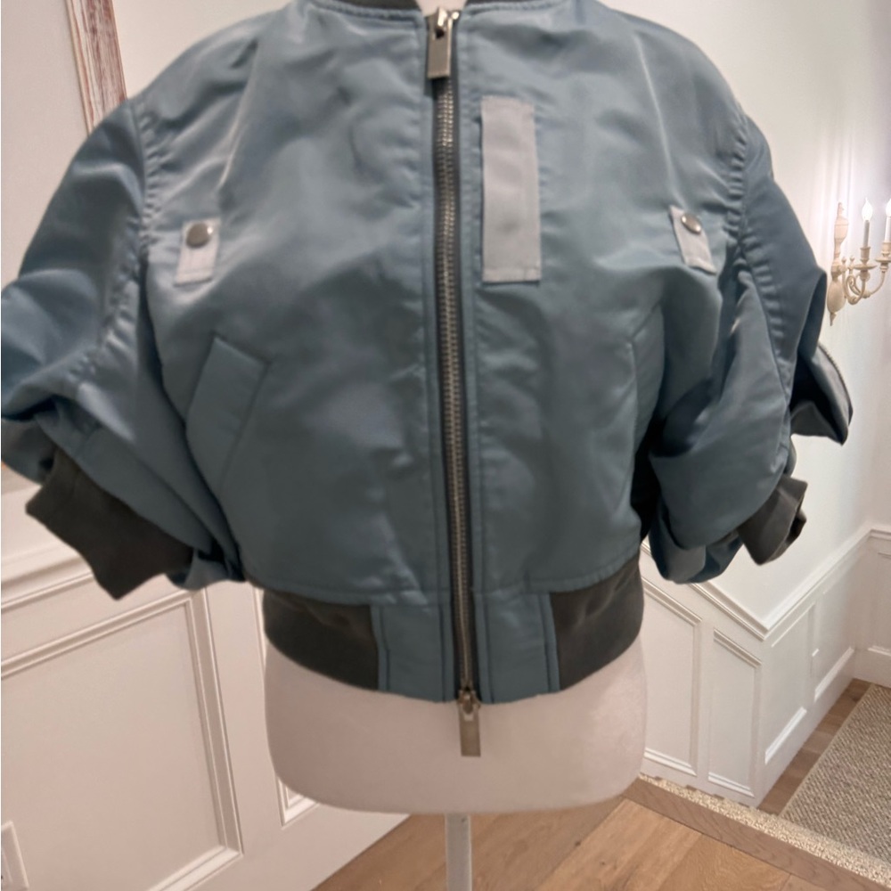 Sacai Steel Blue Bomber Jacket